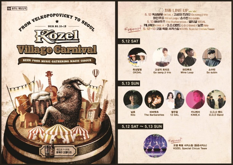 (코젤다크)코젤다크, 코젤 빌리지 카니발 최종 라인업 공개-180503.jpg