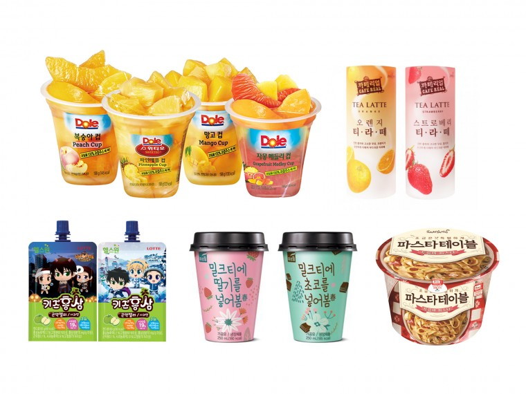 (이미지) 사진 왼쪽 상단부터 시계방향으로 DOLE(돌), 쟈뎅, 삼양식품, 푸르밀, 롯데제과.jpg