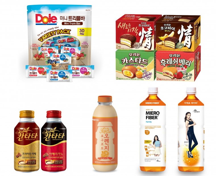 기획이미지(왼쪽위부터 시계방향으로_돌코리아, 오리온, 현대약품, 서울우유, 롯데칠성음료).jpg